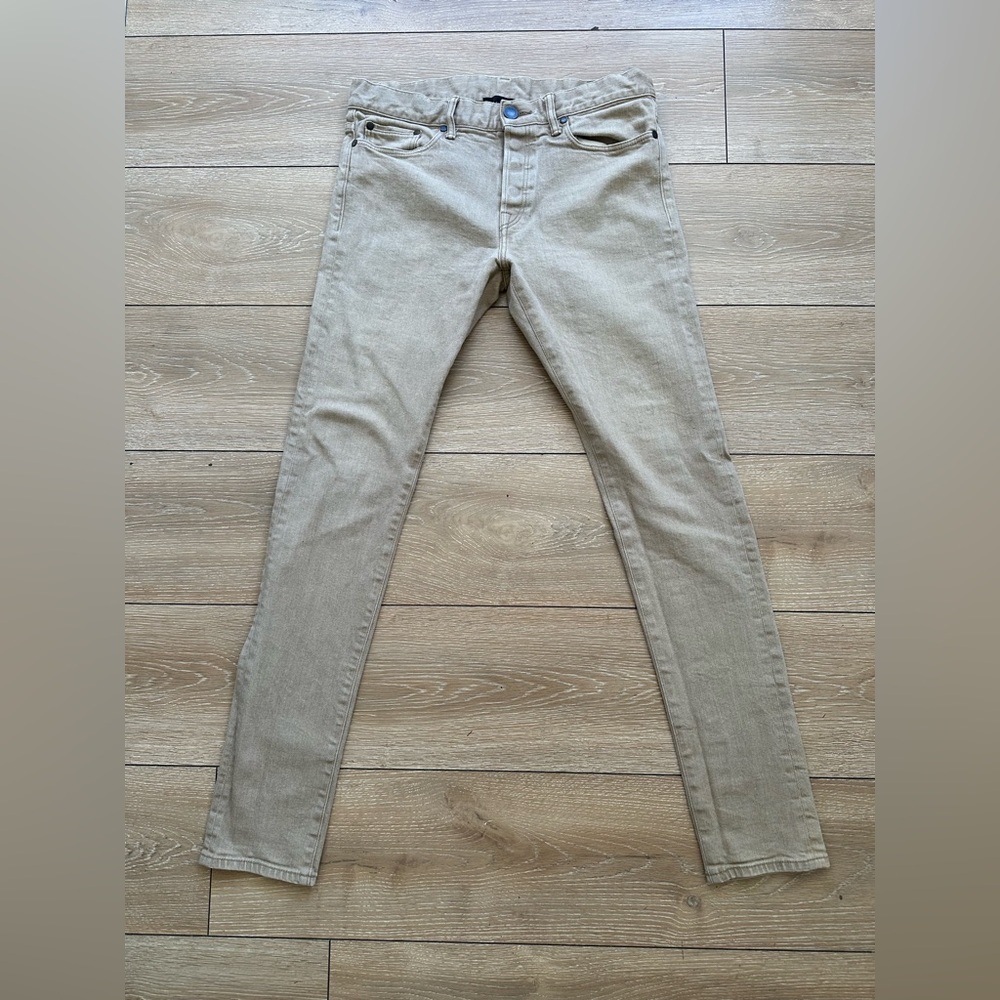 John Elliott slim fit tan jeans